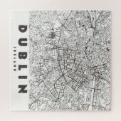 Dublin Ierland Vintage Reis Kaart Legpuzzel (Horizontaal)