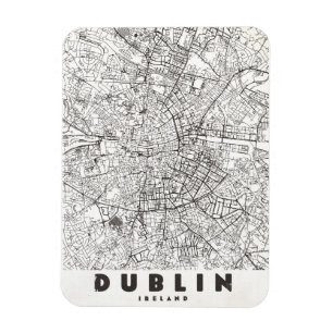 Dublin Ierland Vintage Reis Kaart Magneet