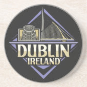 Dublin Ierland Zandsteen Onderzetter (Voorkant)