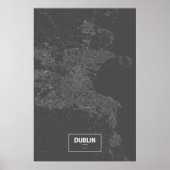 Dublin, Ierland (zwart wit) Poster (Voorkant)