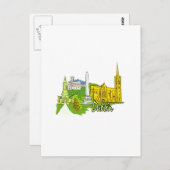 dublin iers city graphic.png briefkaart (Voorkant / Achterkant)