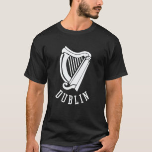 Dublin Ierse Keltische Harp s Middeleeuwse s Emble T-shirt