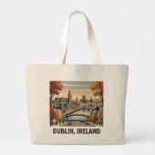 Dublin in de herfst grote tote bag (Achterkant)