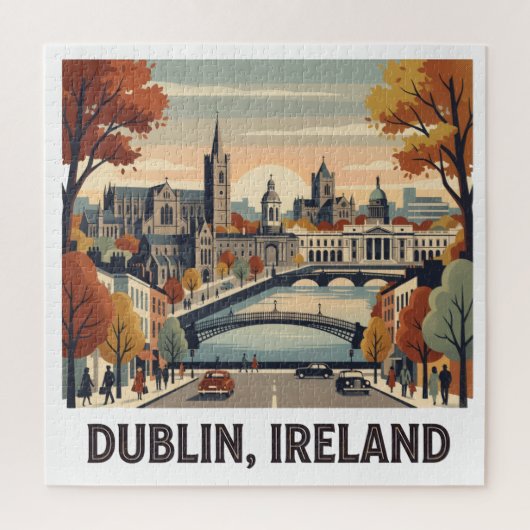 Dublin in de herfst legpuzzel (Verticaal)