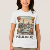 Dublin in de herfst Tri-Blend shirt (Voorkant)