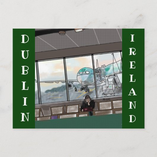 Dublin Ireland Airport briefkaart (Voorkant)