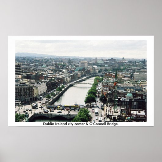Dublin Ireland City center skyline Poster (Voorkant)