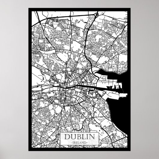 Dublin Ireland City Map Poster (Voorkant)