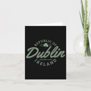 Dublin Ireland Clover Leaf Irish St. Patrick's Day Kaart