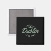 Dublin Ireland Clover Leaf Irish St. Patrick's Day Magneet (Voorkant / Achterkant)
