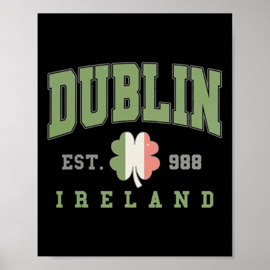 Dublin Ireland College University St. Patrick's Da Poster (Voorkant)