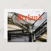 Dublin Ireland Eire sitesening briefkaart (Voorkant / Achterkant)