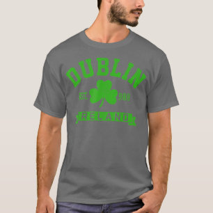 Dublin Ireland Est 988 Clover Leaf Shamrock St Pat T-shirt