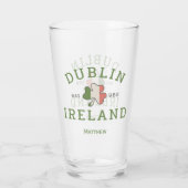 Dublin Ireland Est. 988 St. Patrick's Day Beer Glas (Achterkant)