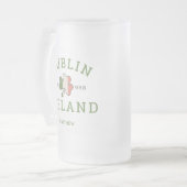 Dublin Ireland Est. 988 St. Patrick's Day Matglas Bierpul (Voorkant links)