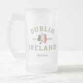 Dublin Ireland Est. 988 St. Patrick's Day Matglas Bierpul (Links)