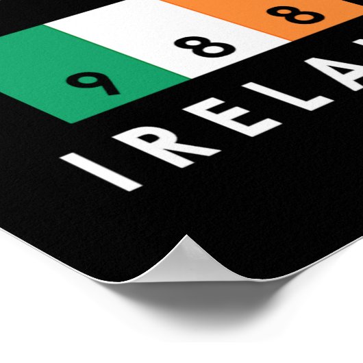 Dublin Ireland Flag Est 988 St Patricks Day  Poster (Hoek)