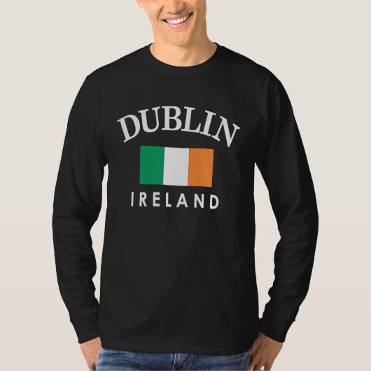 Dublin Ireland Flag St Patrick's Day T-shirt (Voorkant)