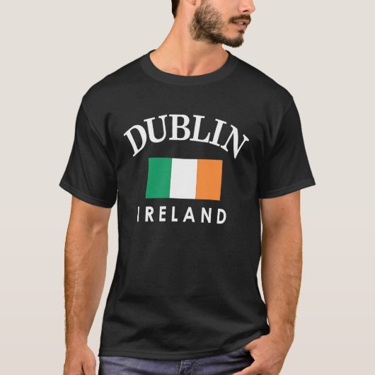 Dublin Ireland Flag St Patrick's Day T-shirt (Voorkant)