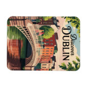 Dublin Ireland Illustration Travel Art Vintage Magneet (Horizontaal)