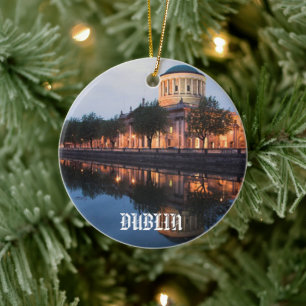 Dublin Ireland Kerstversier Keramisch Ornament