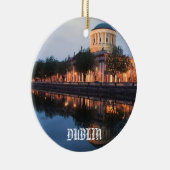Dublin Ireland Kerstversier Keramisch Ornament (Rechts)