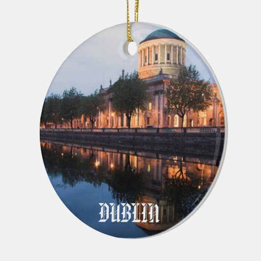 Dublin Ireland Kerstversier Keramisch Ornament (Links)