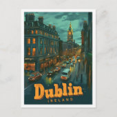 Dublin Ireland  kunst reisillustratie Briefkaart (Voorkant)