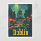 Dublin Ireland  kunst reisillustratie Briefkaart (Voorkant)