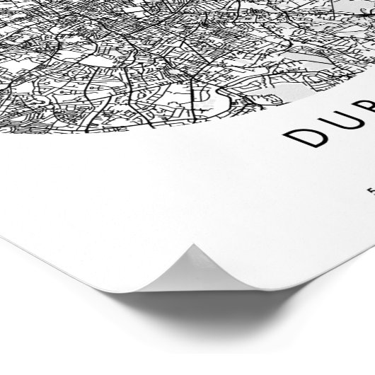 Dublin Ireland Minimal Modern Circle Street Map Poster (Hoek)