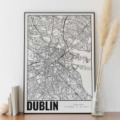 Dublin Ireland Minimalist Map Art Poster