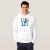 Dublin Ireland Pop Art Letters Hoodie (Voorkant volledig)