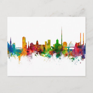 Dublin Ireland Skyline Briefkaart