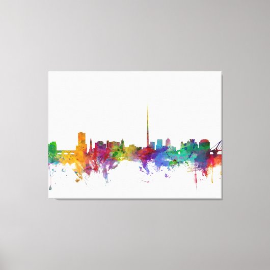 Dublin Ireland Skyline Canvas Afdruk (Voorkant)