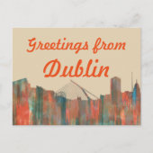 Dublin Ireland Skyline-Navaho Briefkaart (Voorkant)