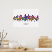 Dublin Ireland Skyline Poster (Keuken)