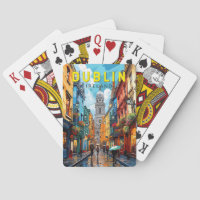 Dublin Ireland Travel Art Vintage