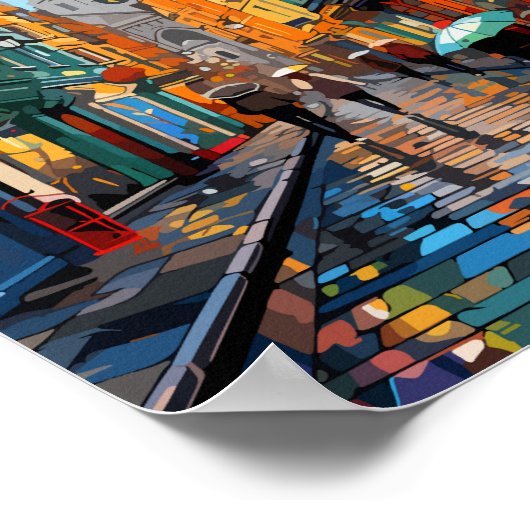 Dublin Ireland Travel Art Vintage Poster (Hoek)