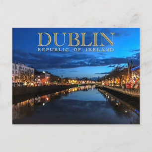 Dublin Ireland Travel Briefkaart