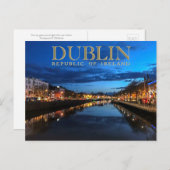 Dublin Ireland Travel Briefkaart (Voorkant / Achterkant)