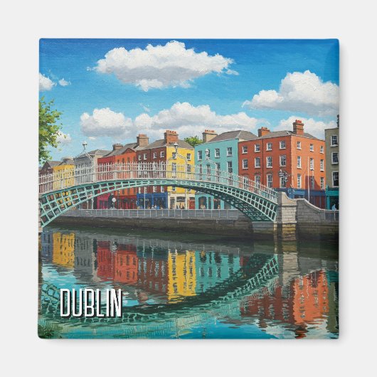Dublin Ireland Travel Magneet (Voorkant)