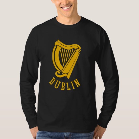 Dublin Irish Celtic Harp s Medieval s Emblem of Du T-shirt (Voorkant)