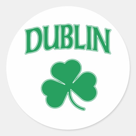 Dublin Irish Ronde Sticker (Voorkant)