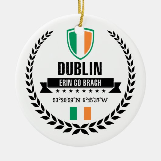Dublin Keramisch Ornament (Voorkant)