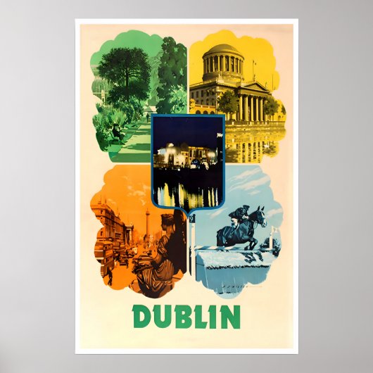 Dublin Kunst Ierland Reisposter Ierse Print (Voorkant)