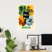 Dublin Kunst Ierland Reisposter Ierse Print (Thuiskantoor)