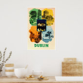 Dublin Kunst Ierland Reisposter Ierse Print (Keuken)