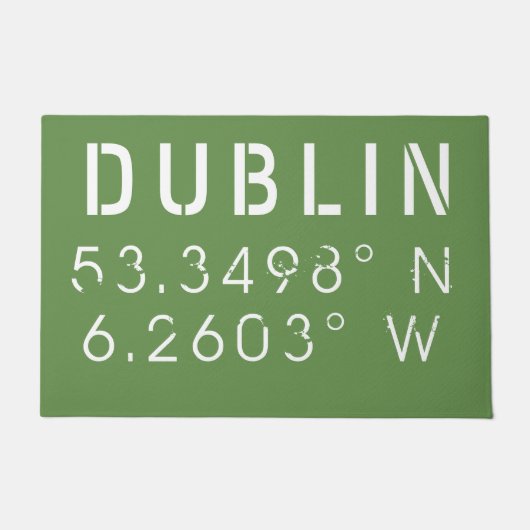 Dublin Longitude Latitude Deurmat (Voorkant)