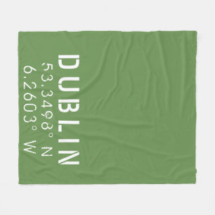 Dublin Longitude Latitude Fleece Deken
