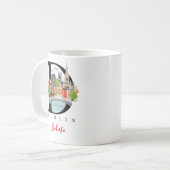 Dublin Monogram Letter D Persoonlijk Cadeau Koffiemok (Voorkant links)